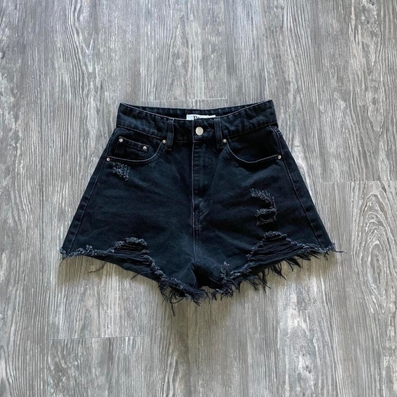 Tiger mist high rise denim shorts - Picture 1 of 4